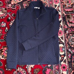Lady Hagen Quilted Navy Blue Jacket